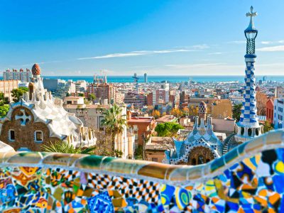 Park Guell in Barcelona, Spain.